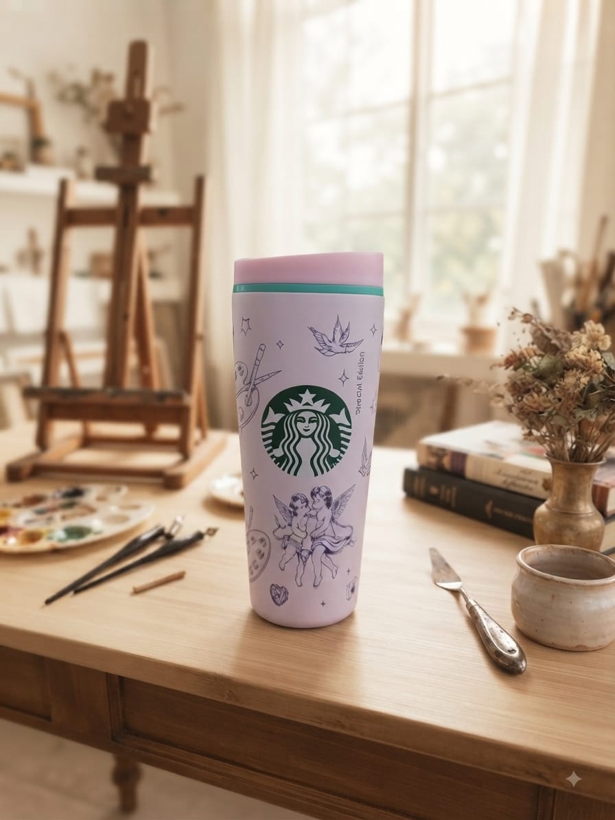 VASO CAFETERO STARBUCKS 20OZ DISEÑOS LILA OPACO
