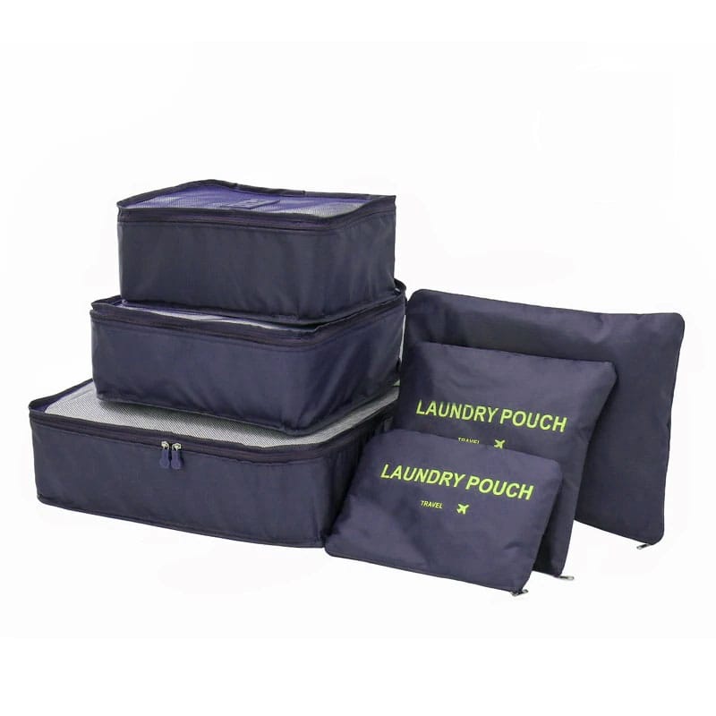 KIT BOLSA DE VIAJE 6 PIEZAS NEGRO