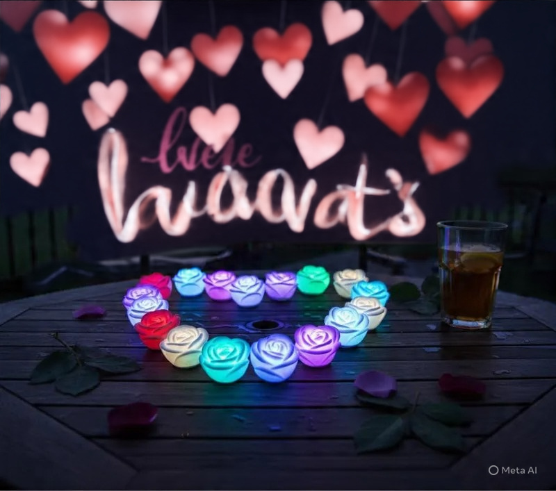 ROSAS MINI CON LUZ 12PZ