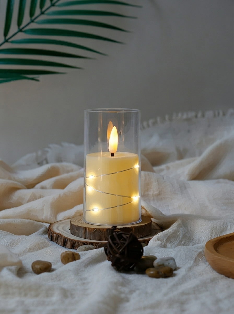 CAJA DE VELAS CON LUZ LED 12PZ