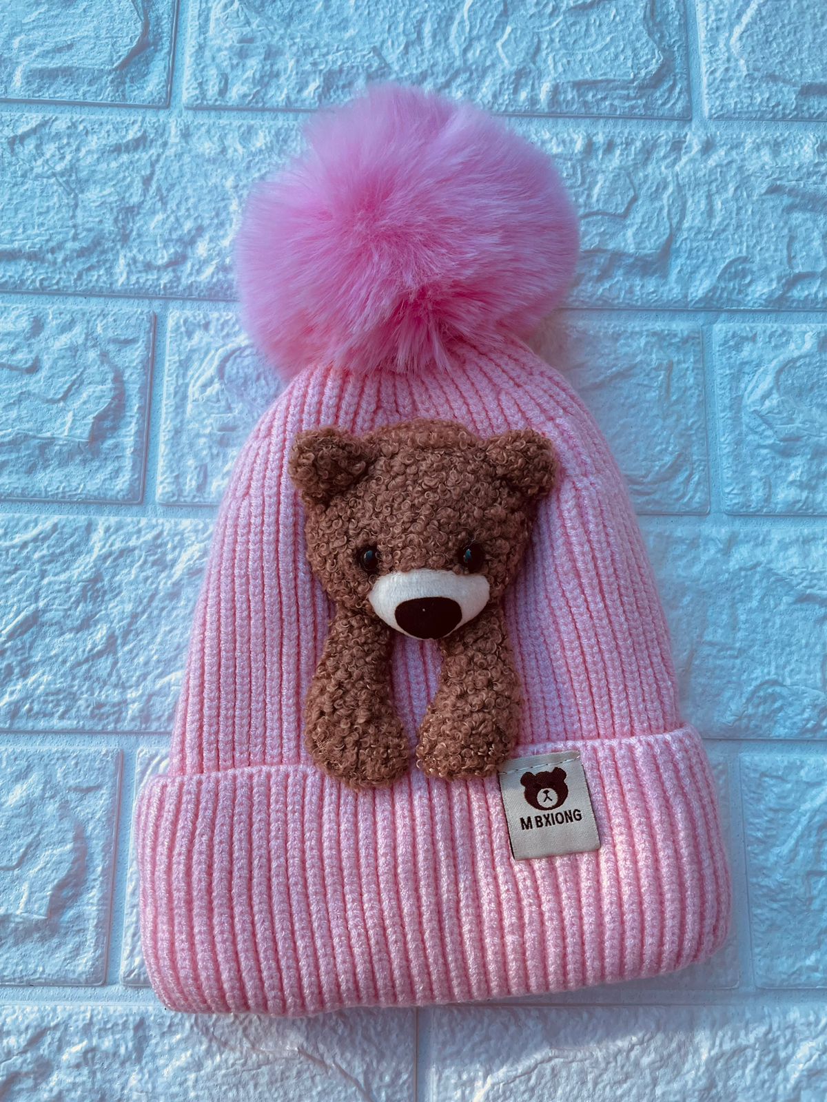 GORRO DE OSITO ROSA