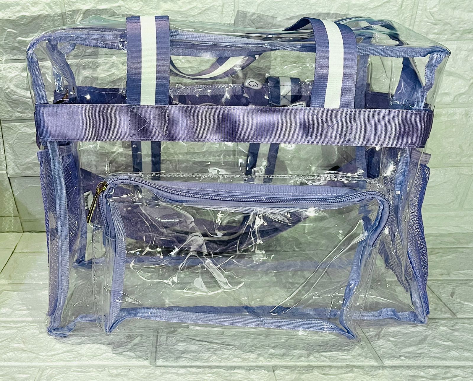 MALETIN TRANSPARENTE LILA