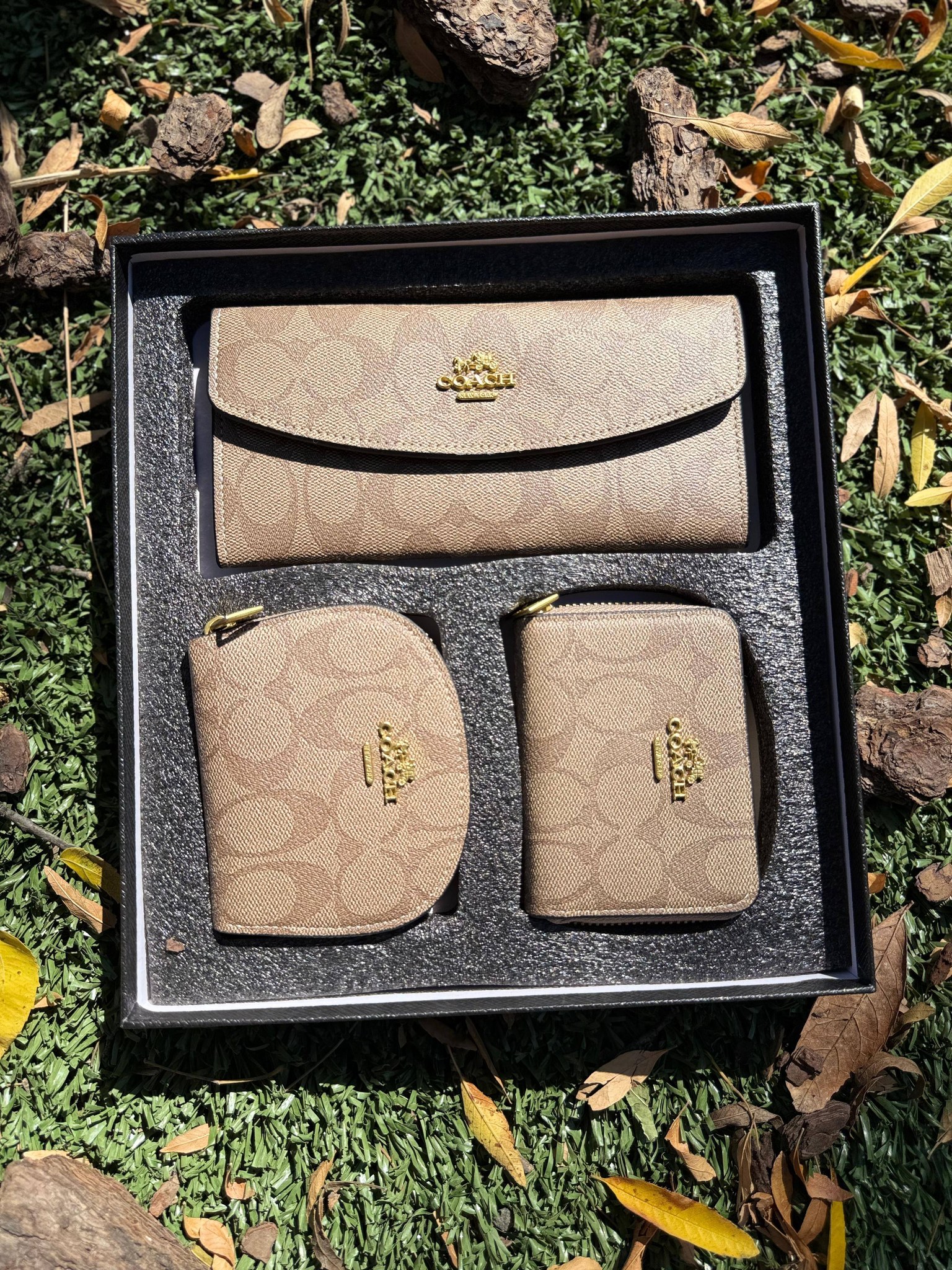 TRIO DE CARTERA TIPO COACH 2000