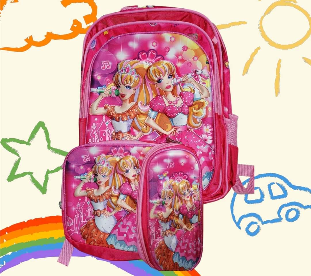 MOCHILA TRIPLE CON LUZ PRINCESAS