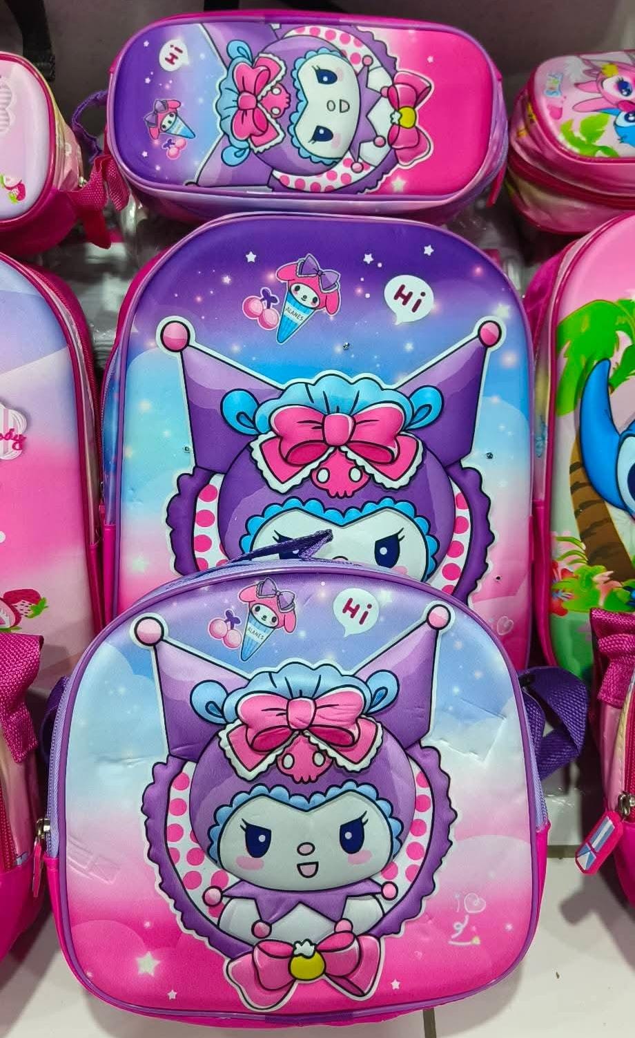 MOCHILA COMBO PRESCOLAR CON LUZ KUROMI #234