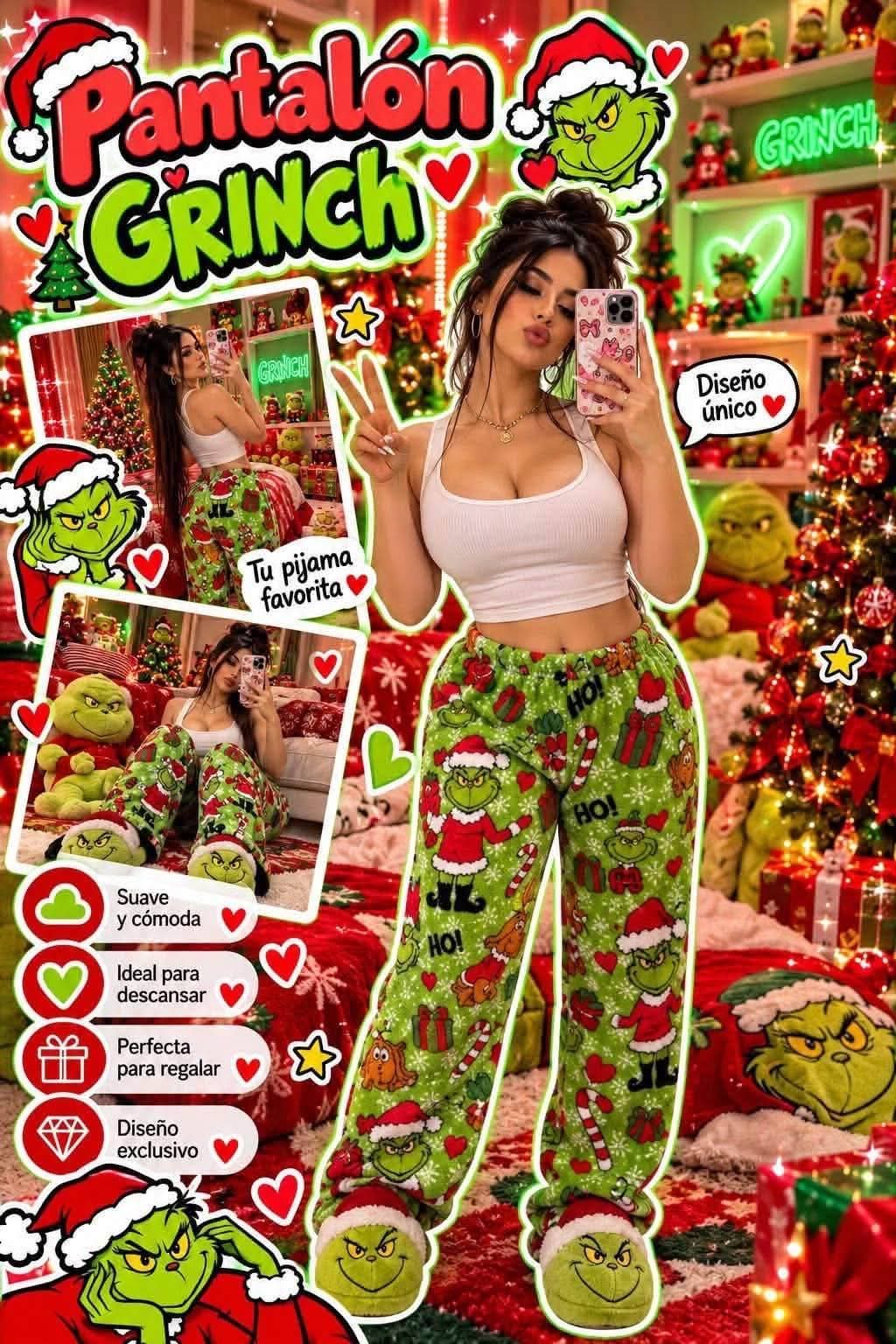 PIJAMA PANTS PERSONAJES GRINCH