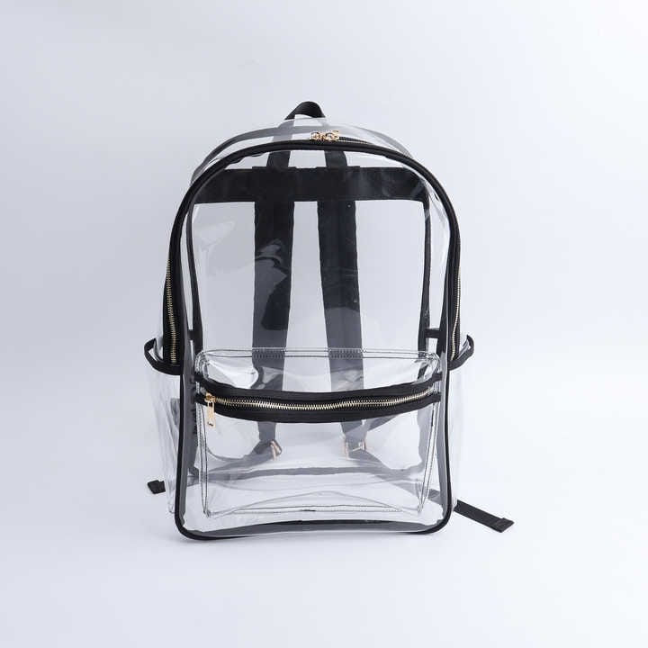 MOCHILA TRANSPARENTE NEGRO GRANDE
