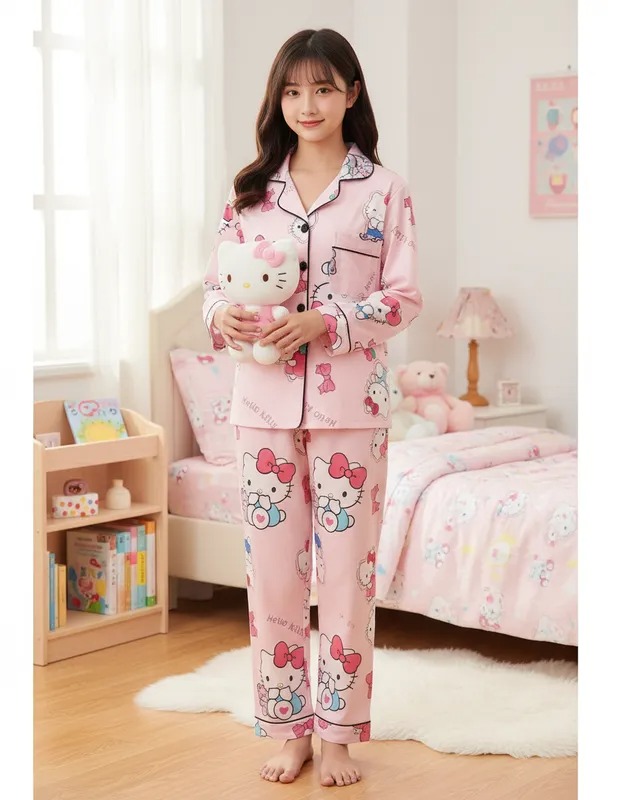 PIJAMA 2PZ PANTALON PERSONAJES KITTY #10