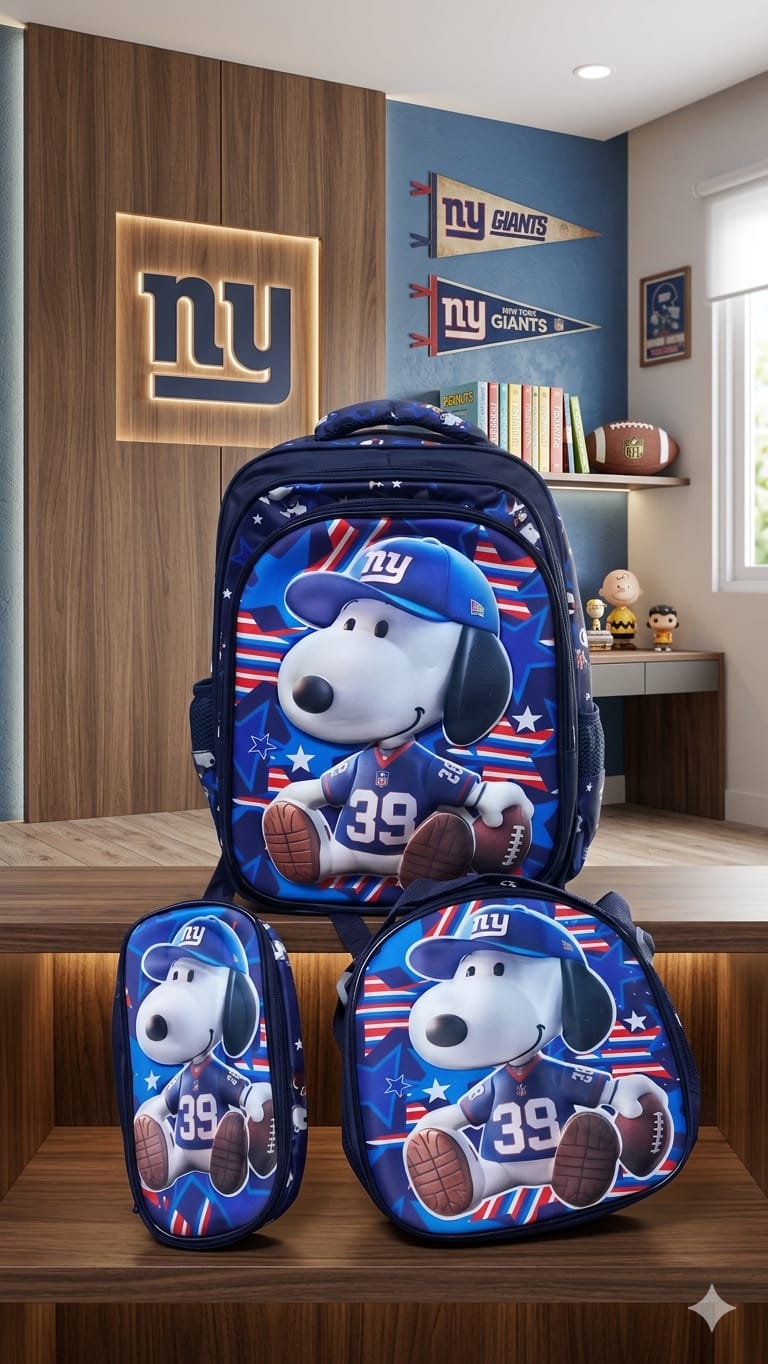 COMBO MOCHILA CON LUZ SNOOPY #912