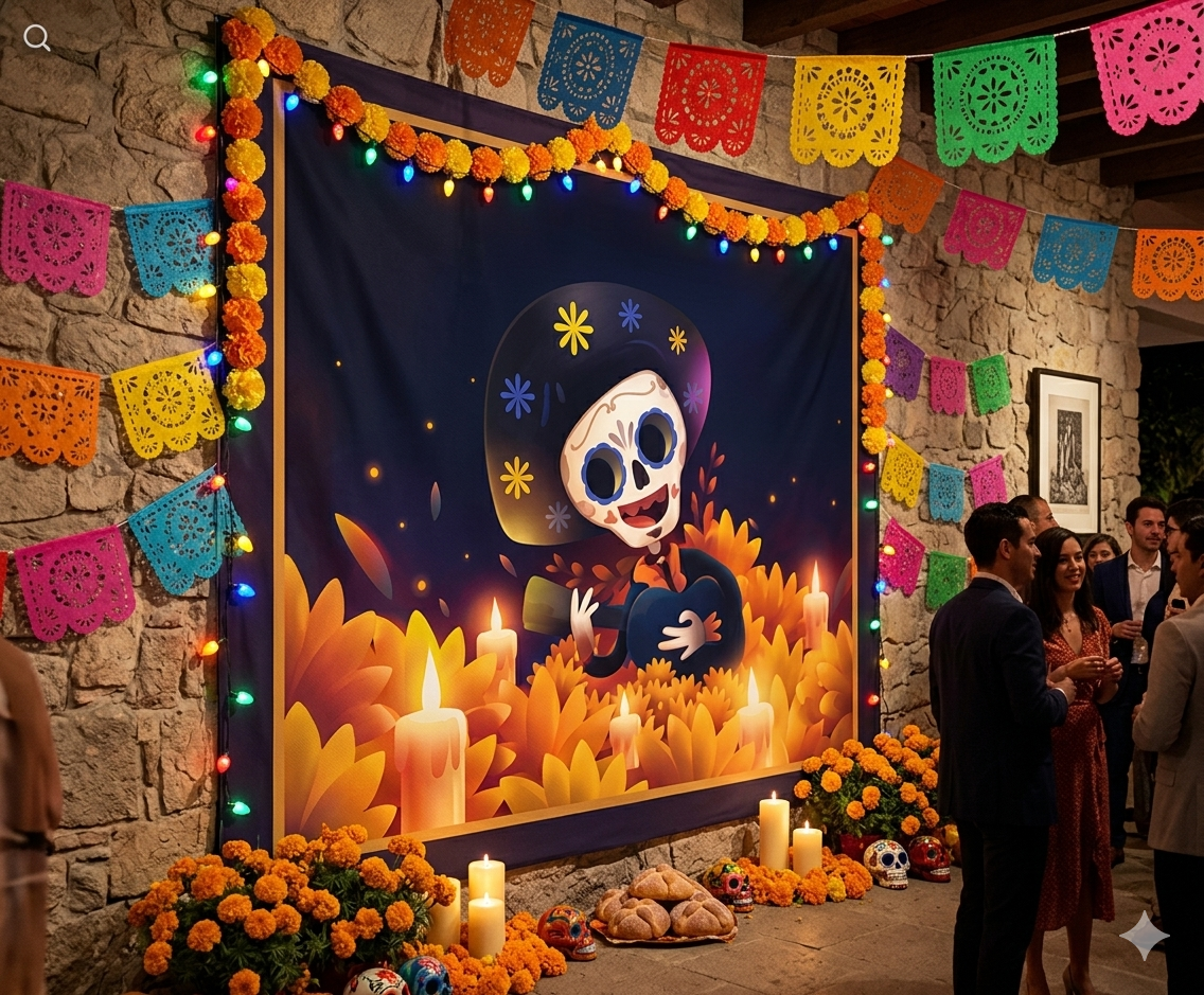 TELON HALLOWEEN/DIA DE MUERTOS 200X180CM MOD.2