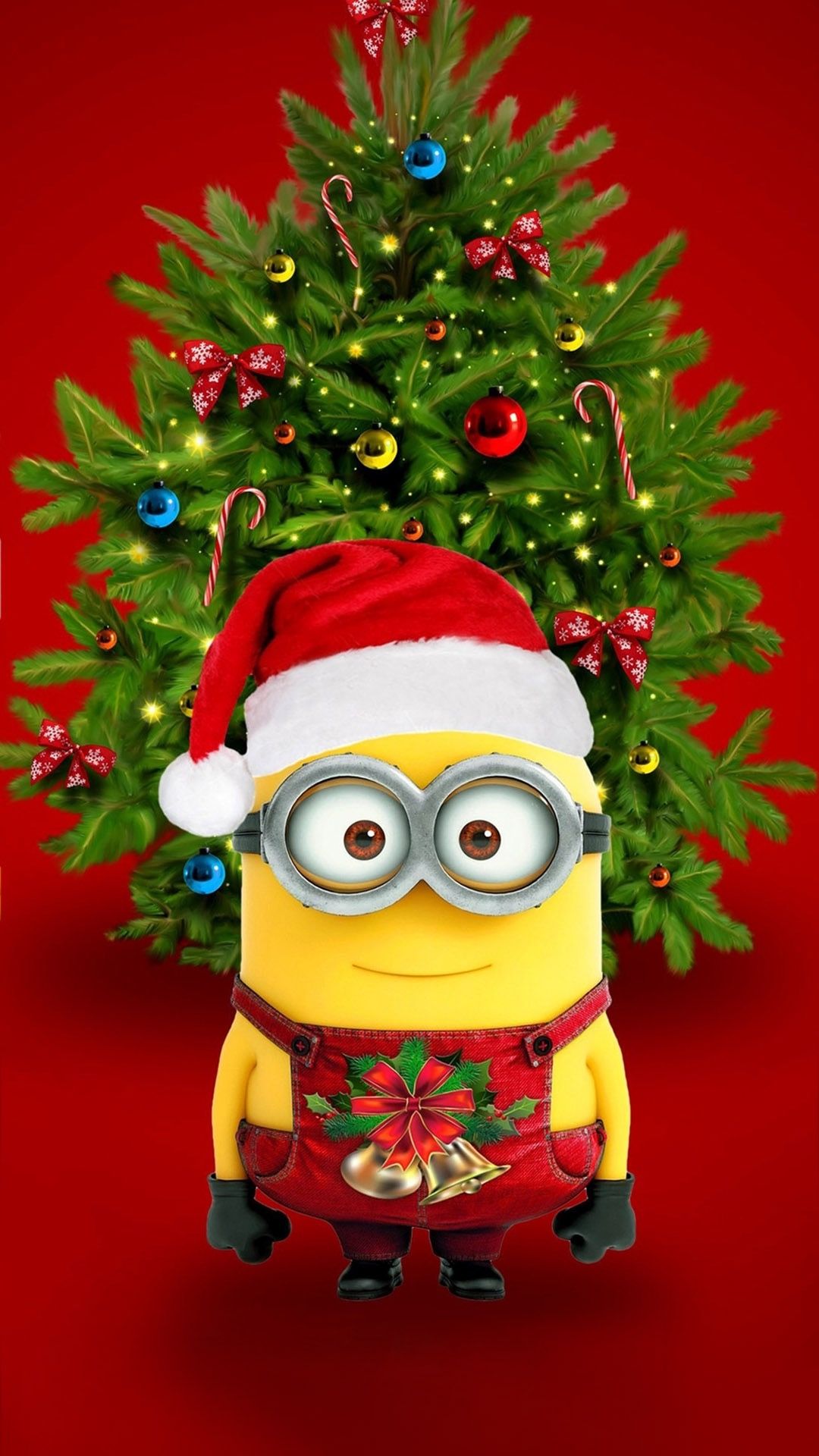 CORTINA NAVIDEÑA DECORACION PERSONAJES MINIONS