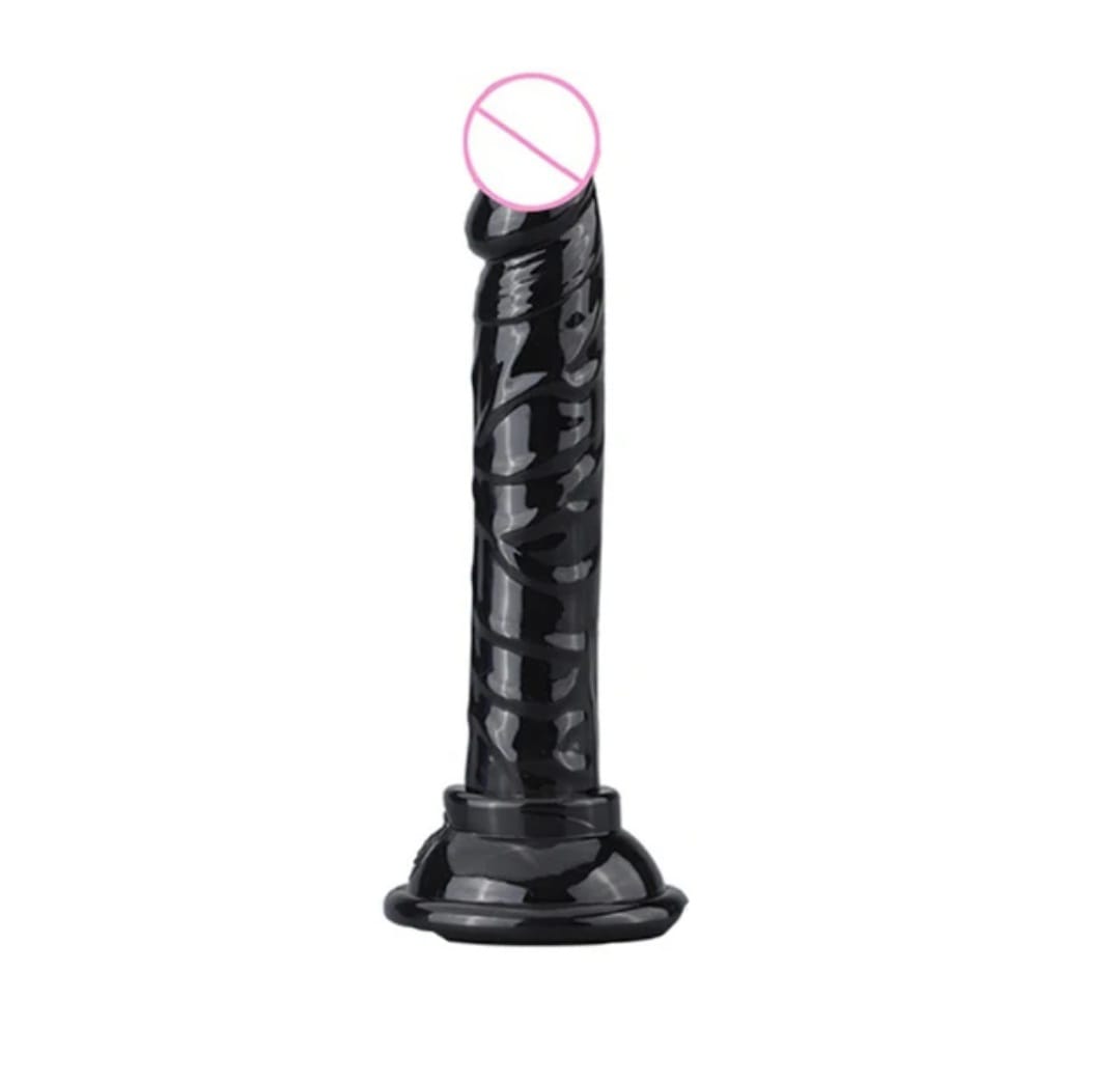 DILDO CON VENTOSA NEGRO