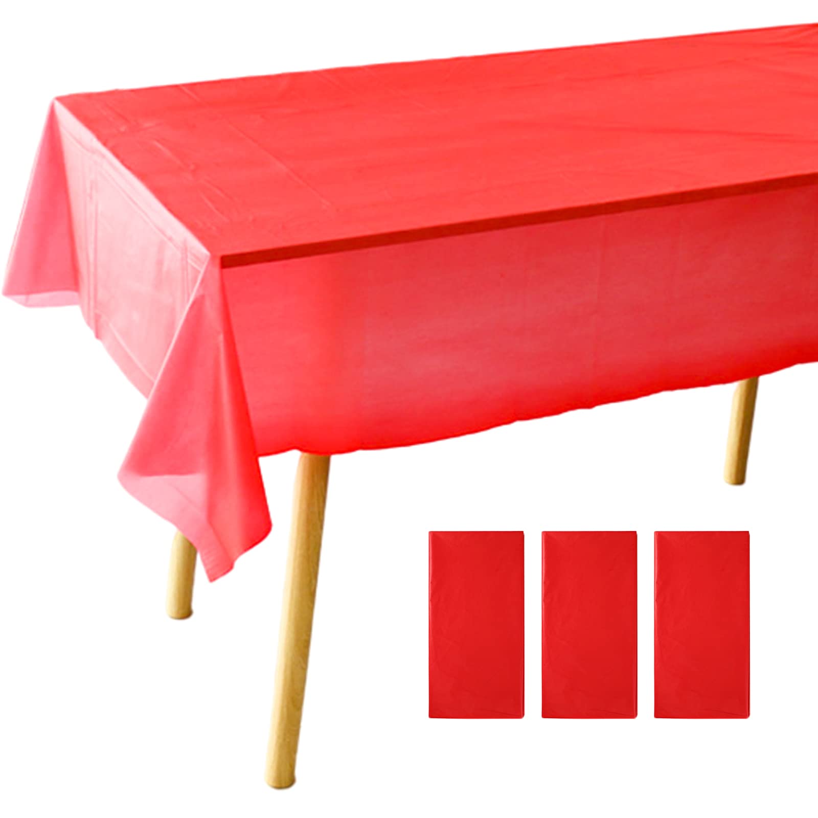 MANTEL DE PLASTICO 137X183CM ROJO