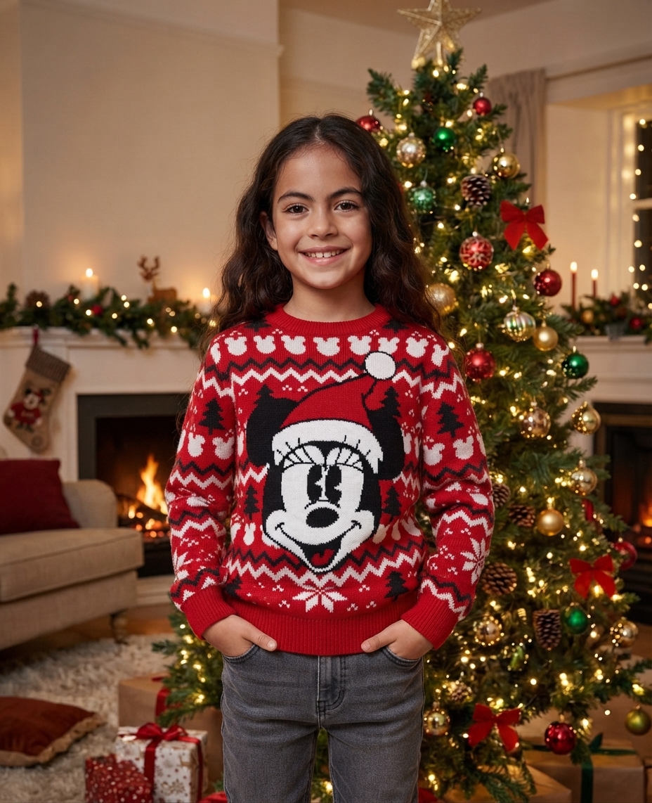 SUETER NAVIDEÑO NIÑOS MINNIE 6-8 AÑOS (130)
