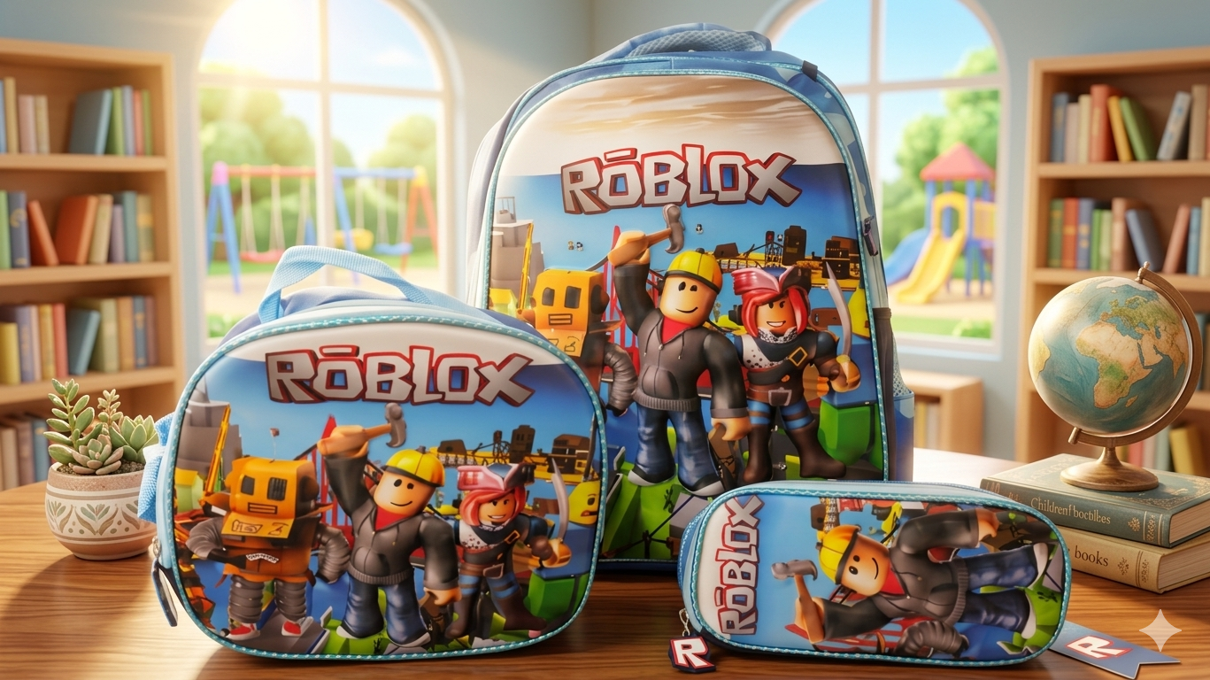 COMBO  MOCHILA PREESCOLAR ROBLOX #143-4