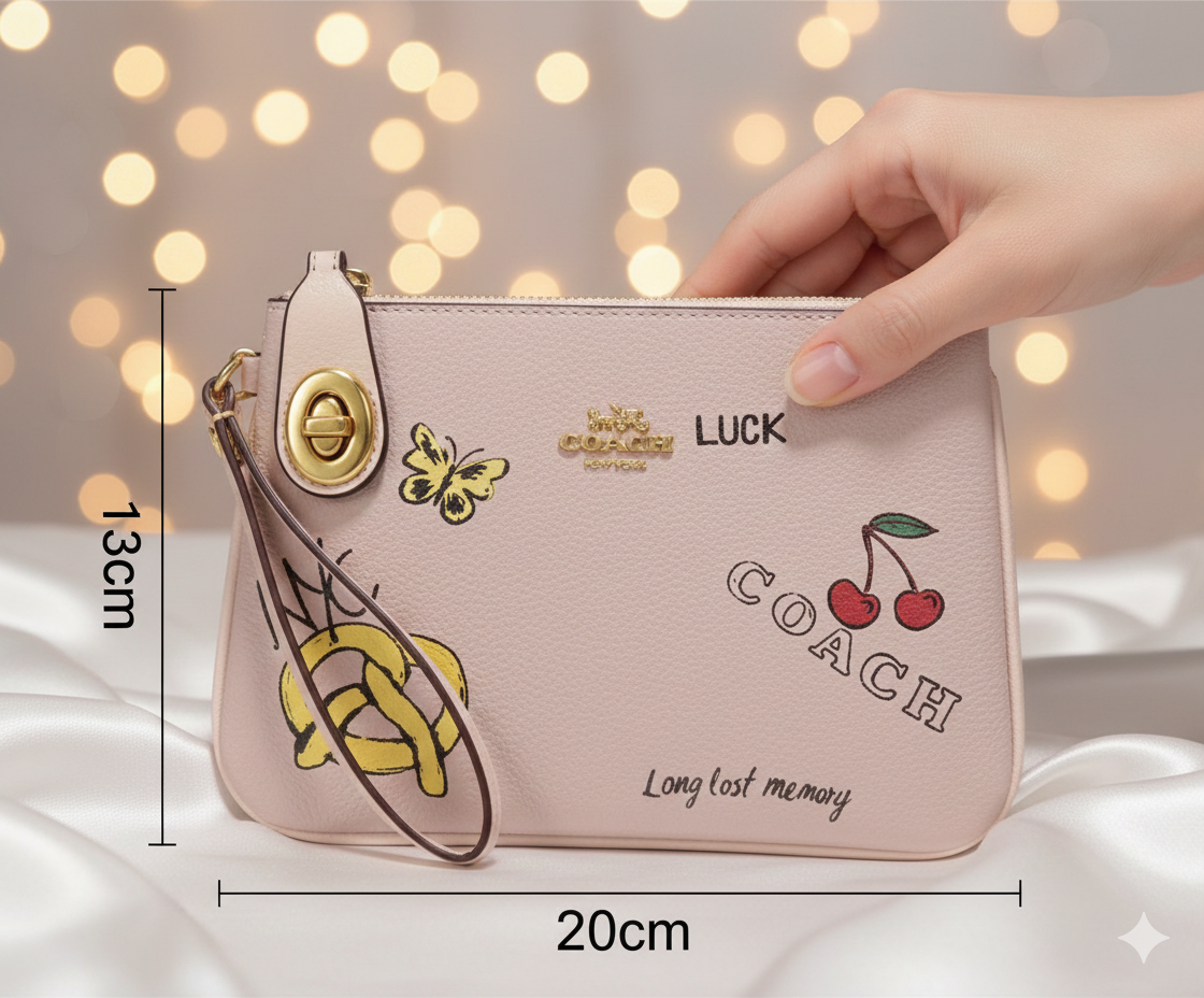 BOLSA MONEDERO COACH BEIGE