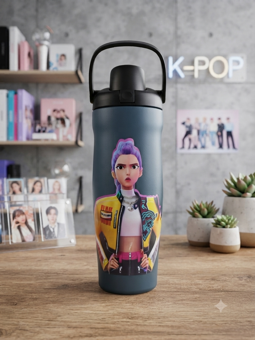 TERMO OWALA 32 OZ (1000ML) GUERRERAS KPOP GRIS AZULADO