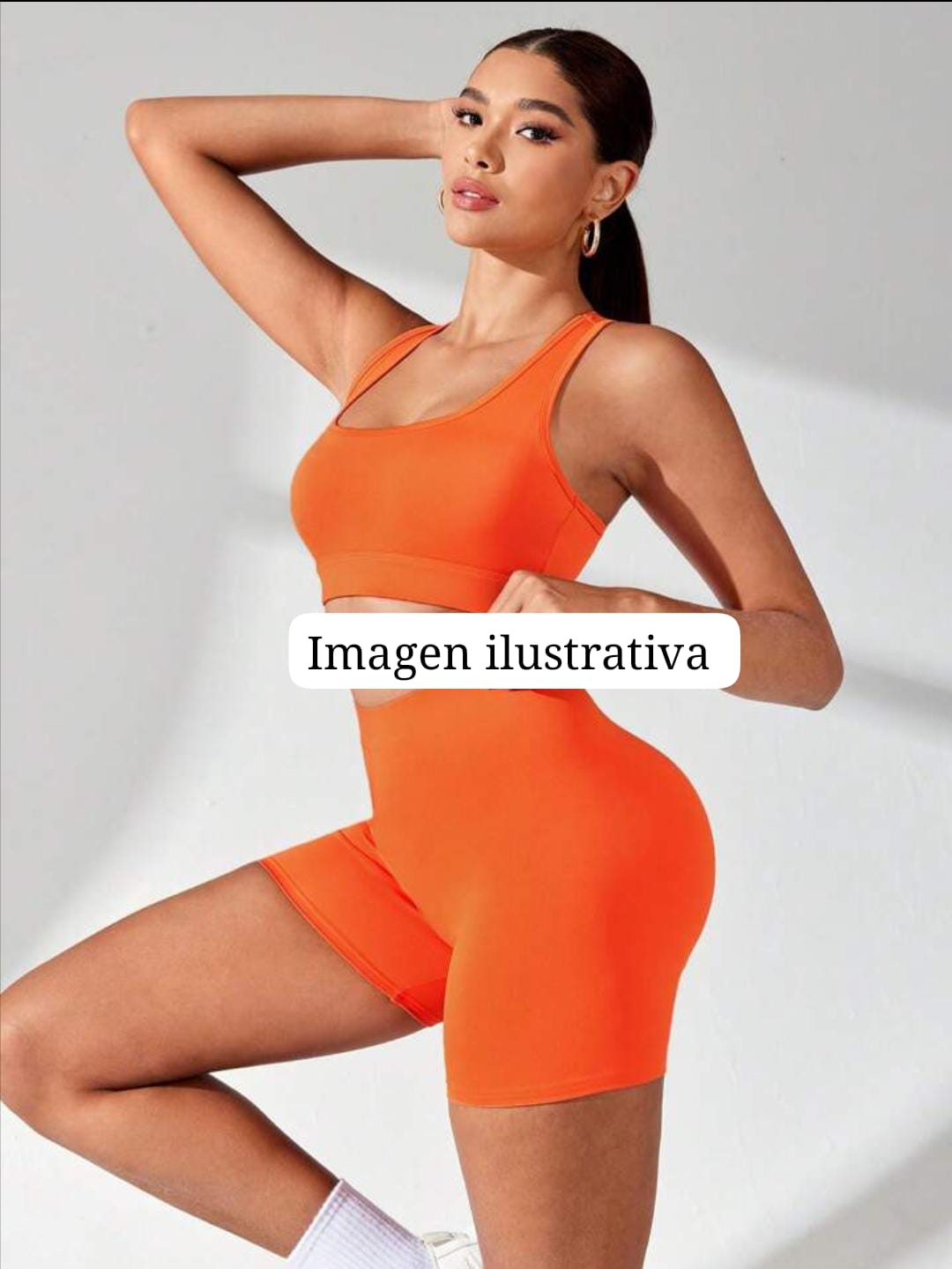 CONJUNTO SPORT NARANJA NEON