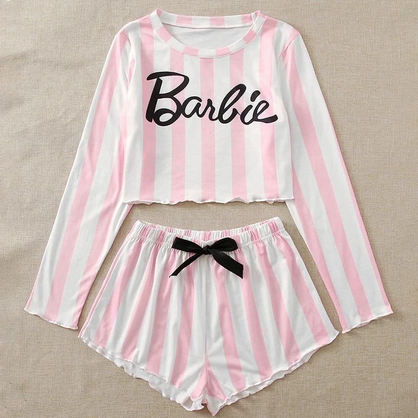 PIJAMA BARBIE MANGA LARGA XL