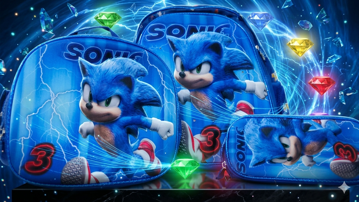 COMBO  MOCHILA PREESCOLAR SONIC #143-4