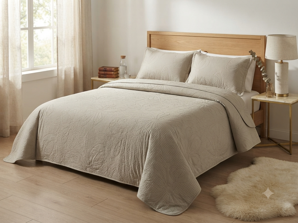 JUEGO DE CAMA 3 PIEZAS TEXTURA KAKHI