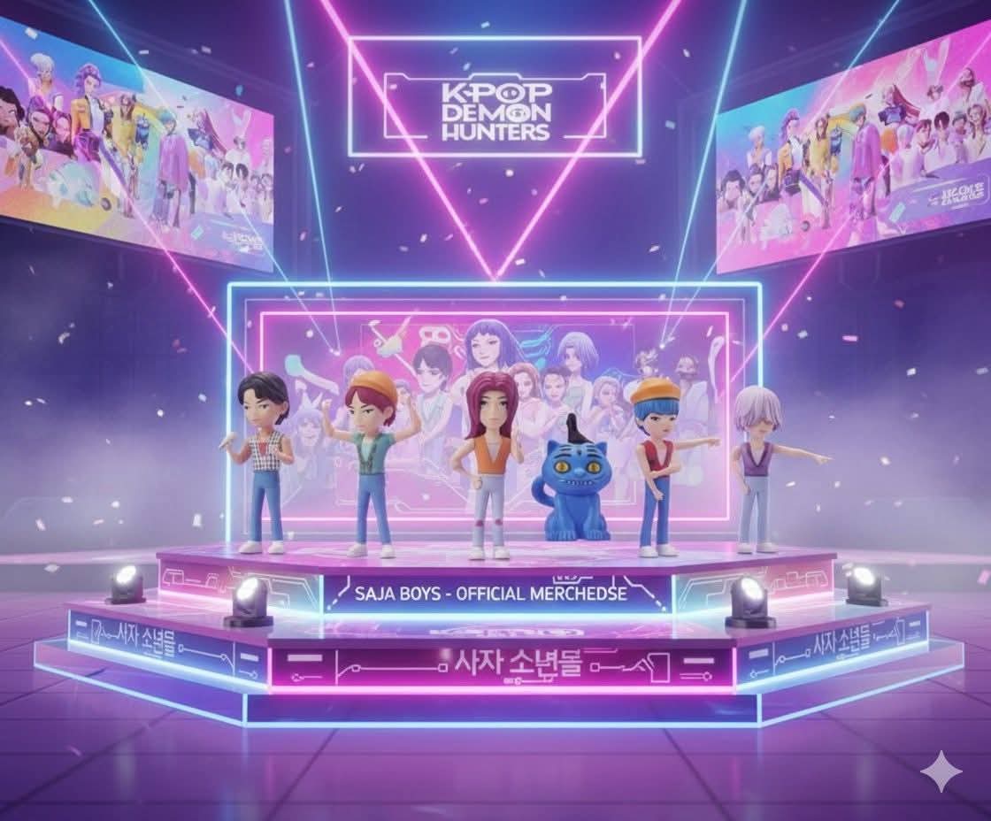 SET DE 6 FIGURAS GUERRERAS KPOP SAJA BOYS MOD.3