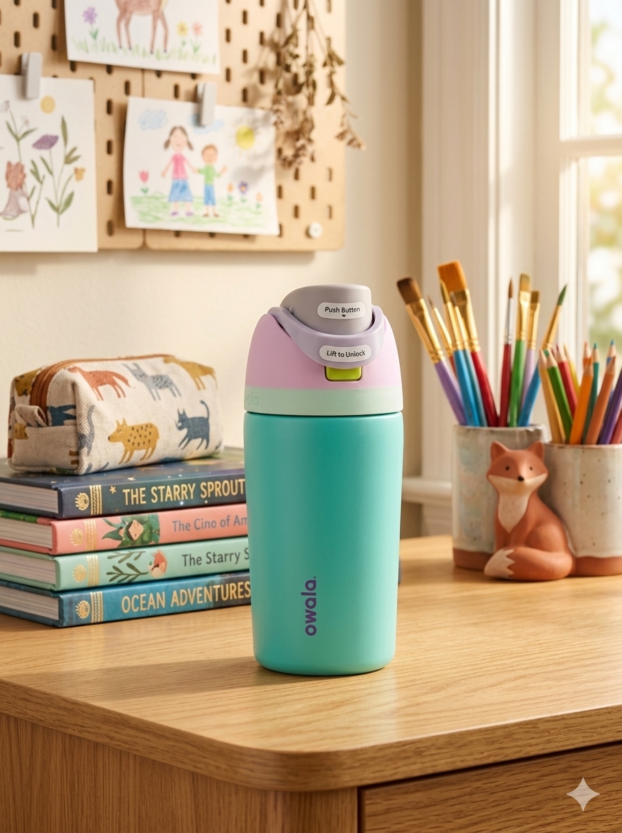 TERMO OWALA KIDS 12OZ MENTA/ROSA