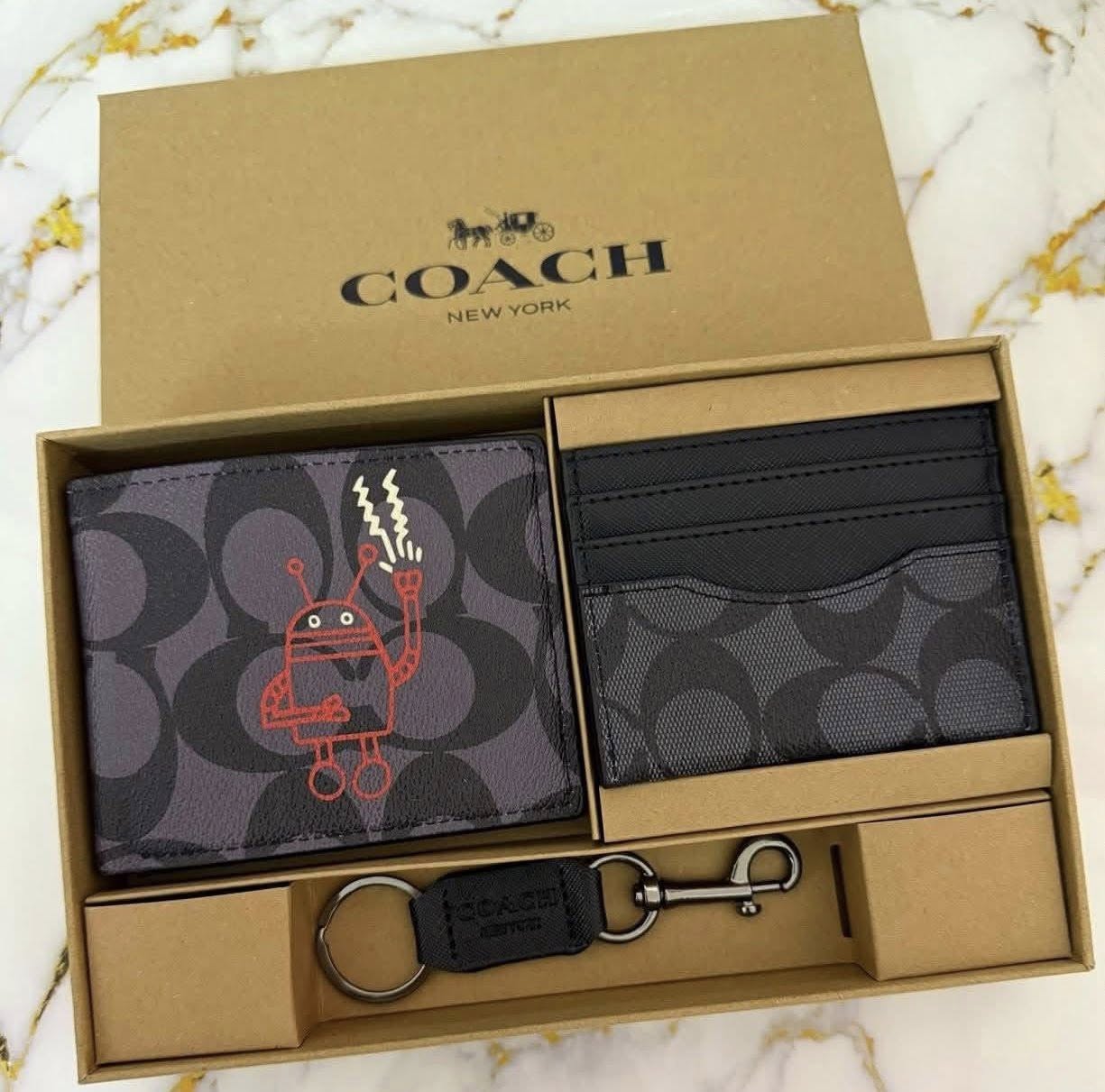 TRIO CARTERA COACH CABALLERO 1