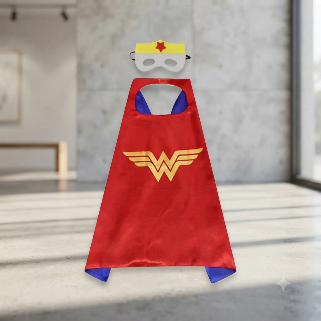 CAPA Y ANTIFAZ DE SUPER HEROES WONDER WOMAN