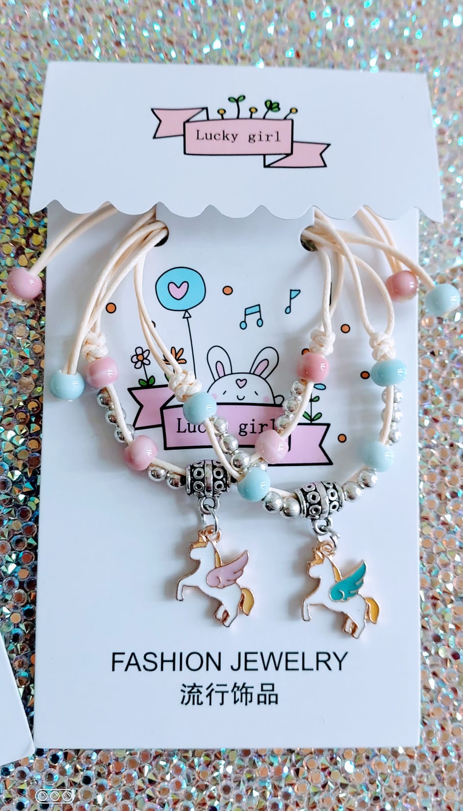 DUO PULSERA DE AMISTAD UNICORNIOS
