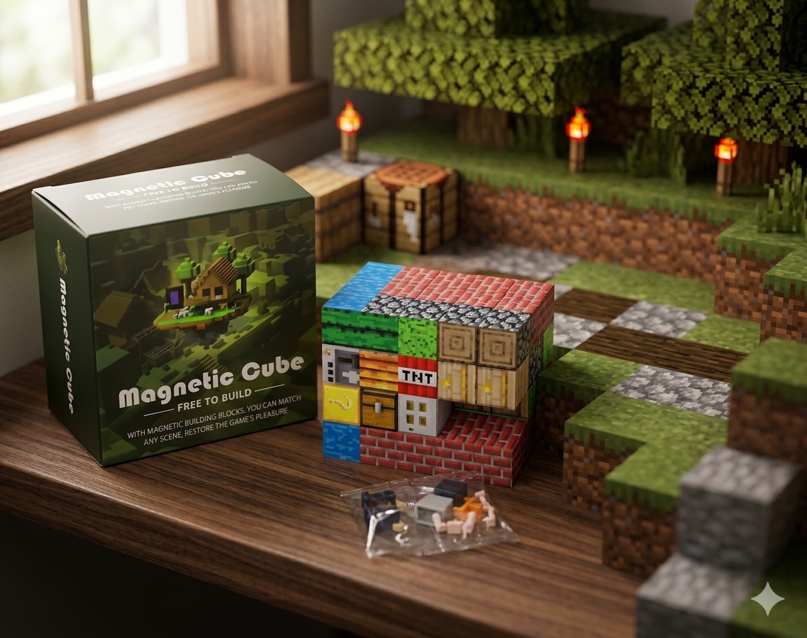 BLOQUES DE CONSTRUCCION MAGNETICOS MINECRAFT