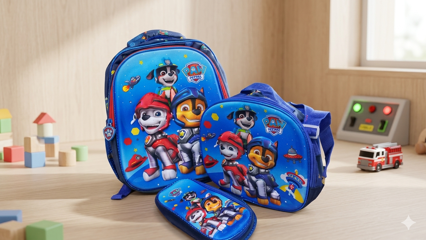 COMBO  MOCHILA PREESCOLAR PAW PATROL #143-4