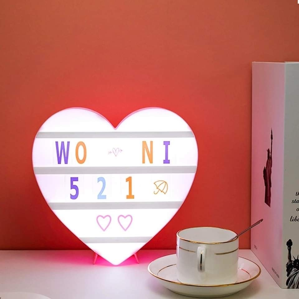 LETRERO CORAZON LED