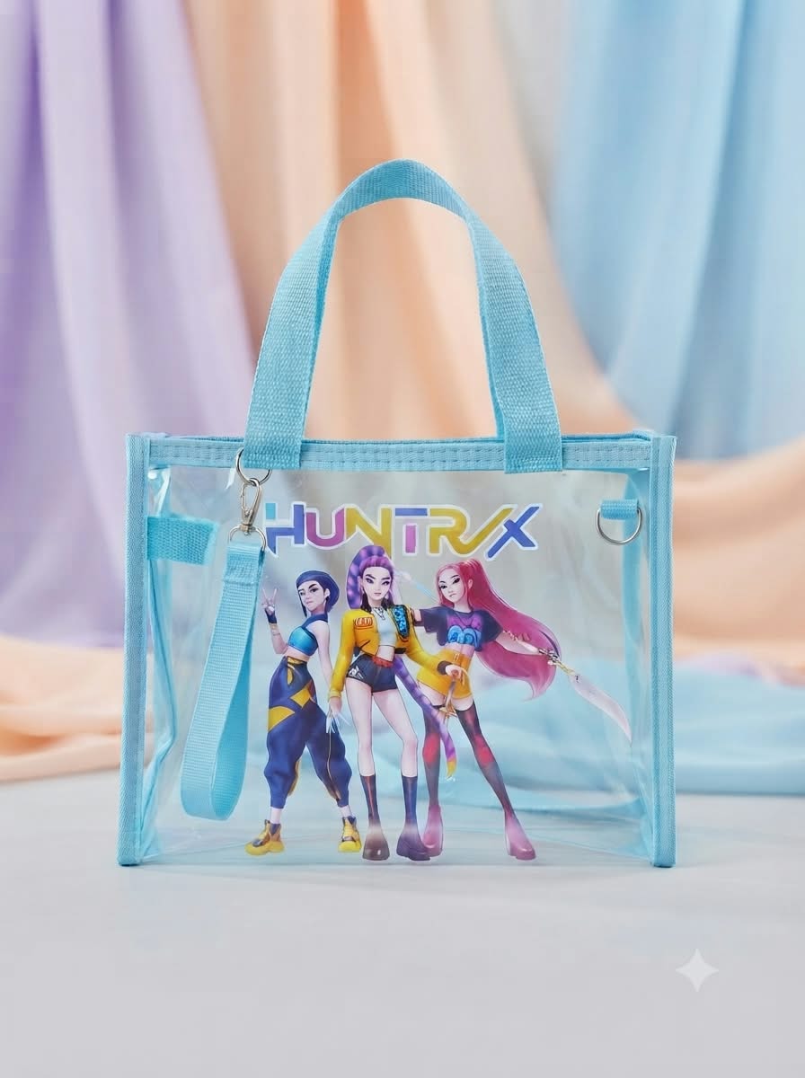 BOLSA TRANSPARENTE GUERRERAS KPOP AZUL