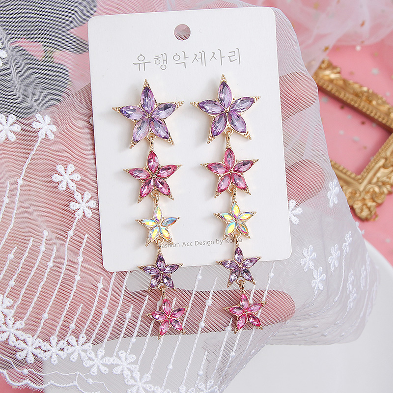 ARETES ROSAS 5 ESTRELLAS