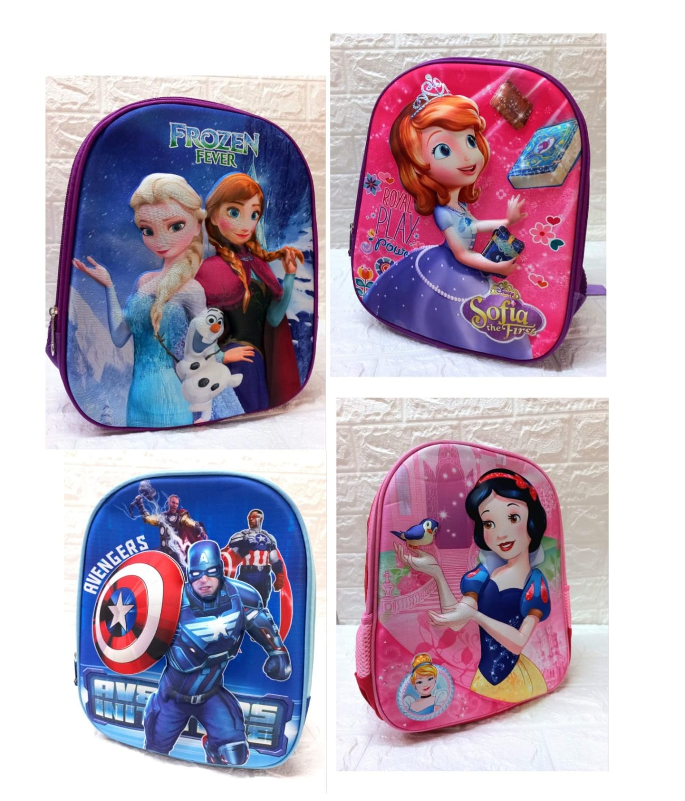 MOCHILA 3D ESCOLAR INFANTIL PERSONAJES