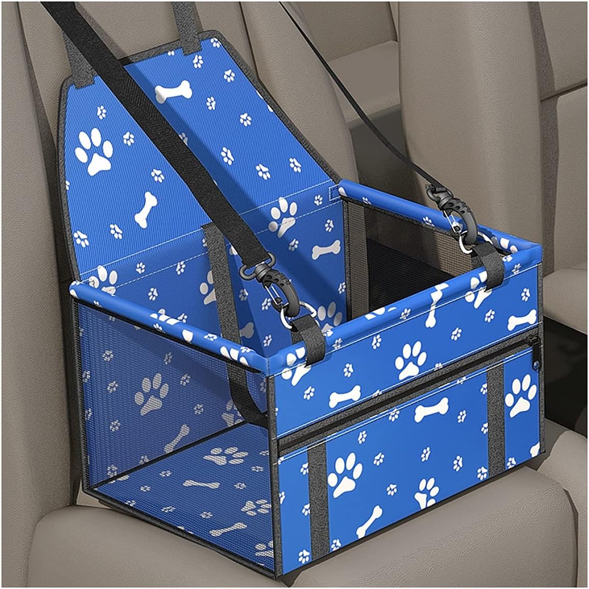 TRANSPORTADOR PARA MASCOTAS AUTO AZUL