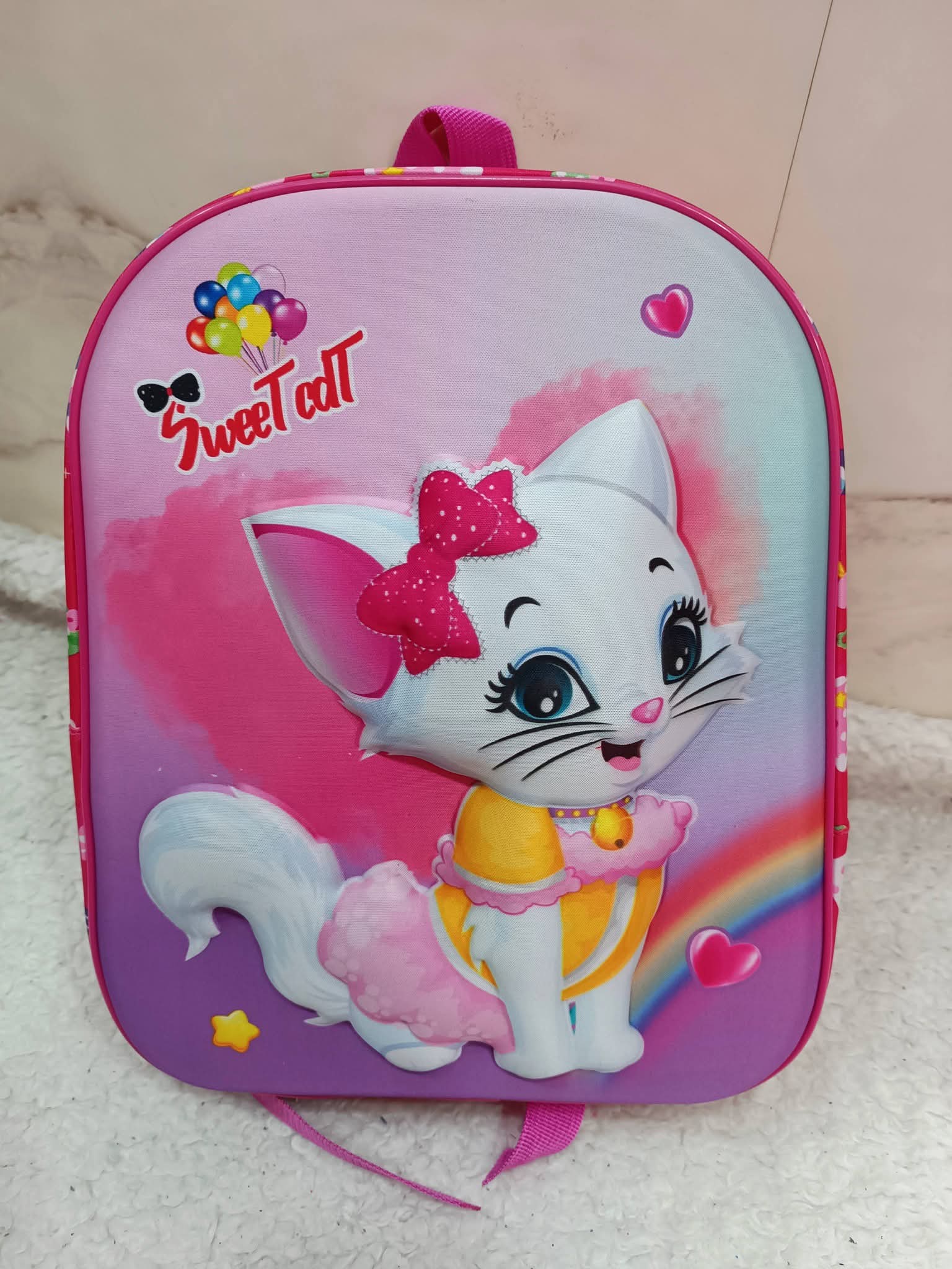 MOCHILA 3D KINDER INDIVIDUAL WHITE CAT #965
