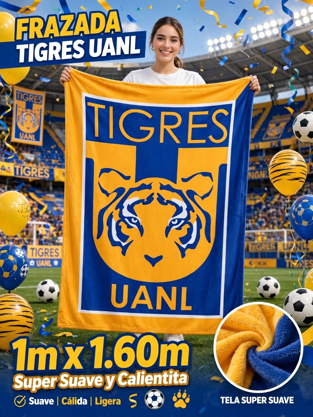 FRAZADA EQUIPOS TIGRES