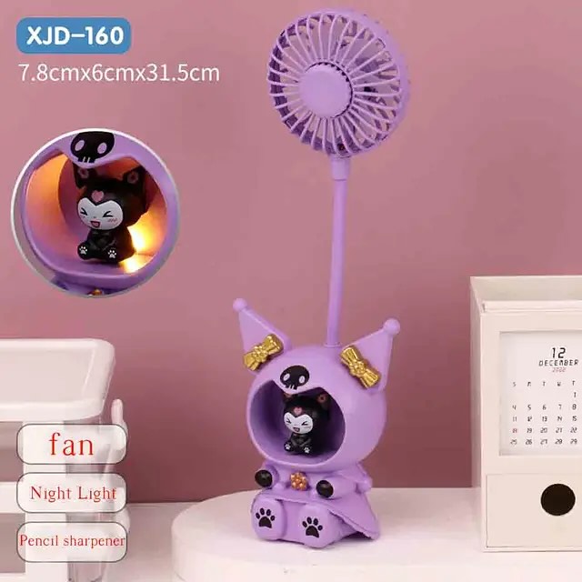 VENTILADOR KUROMI MORADO