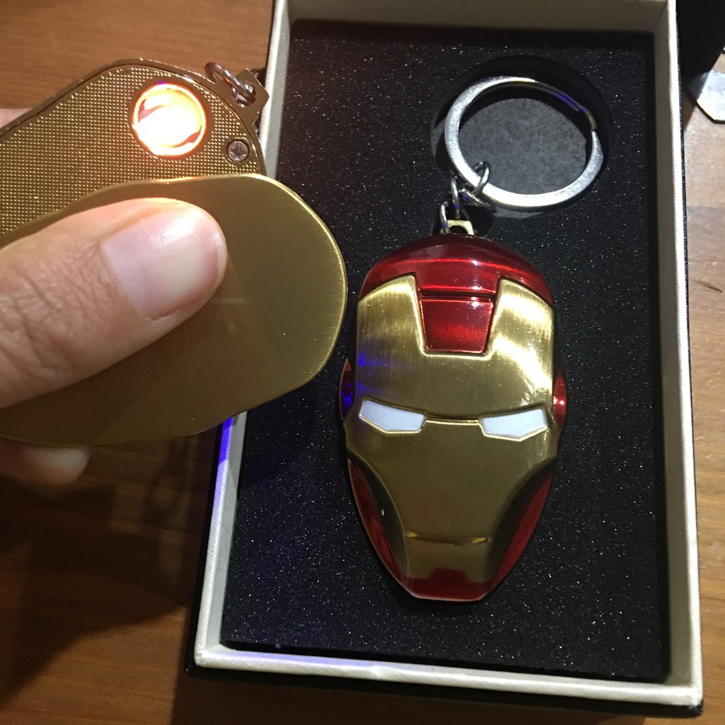 ENCENDEDOR CARA IRON MAN ROJO