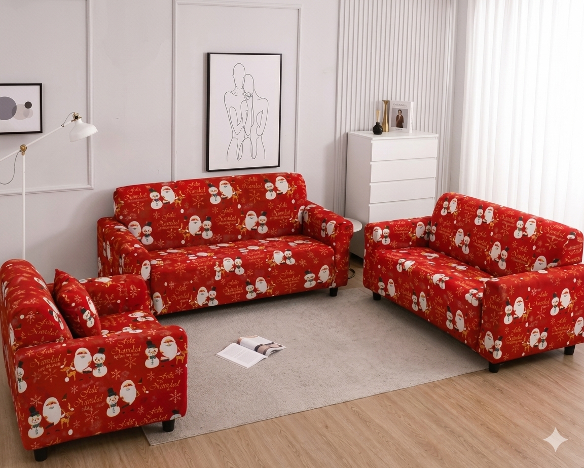 FUNDA ELASTICA SOFA NAVIDEÑO MOD.8