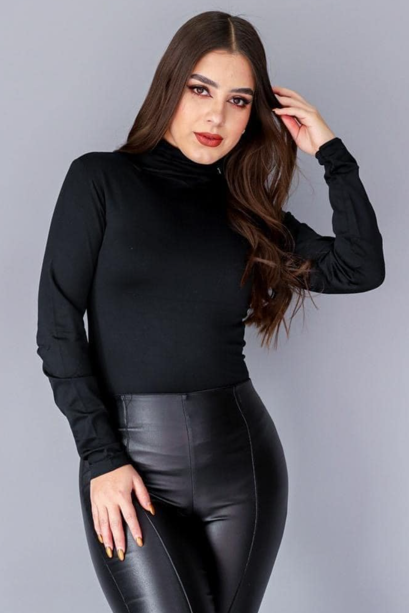 DECENA DE BLUSA MANGA LARGA NEGRO