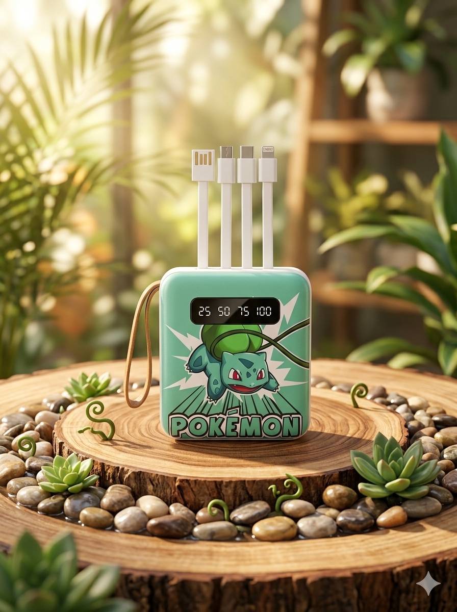 CARGADOR PORTATIL BULBASAUR