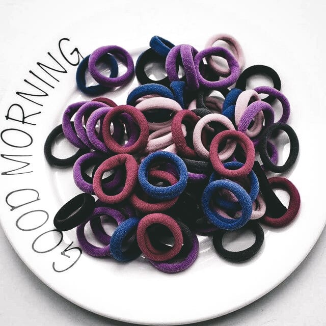 DOCE SETS DE LIGAS SENCILLAS COLORES OBSCUROS