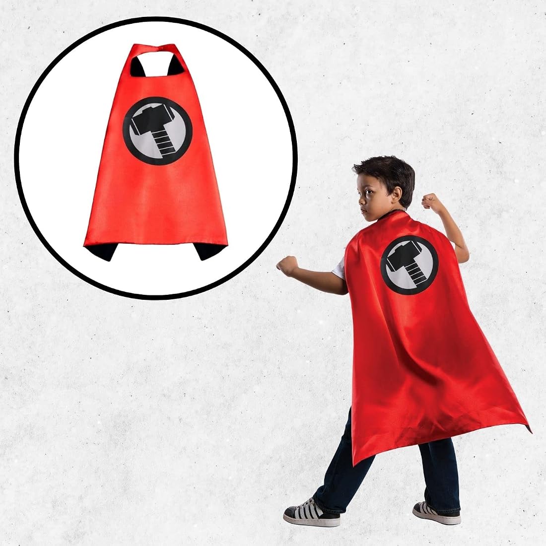 CAPA Y ANTIFAZ DE SUPER HEROES THOR