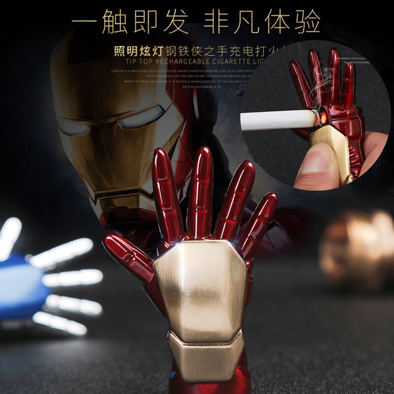 ENCENDEDOR IRON MAN USB MANO ROJA