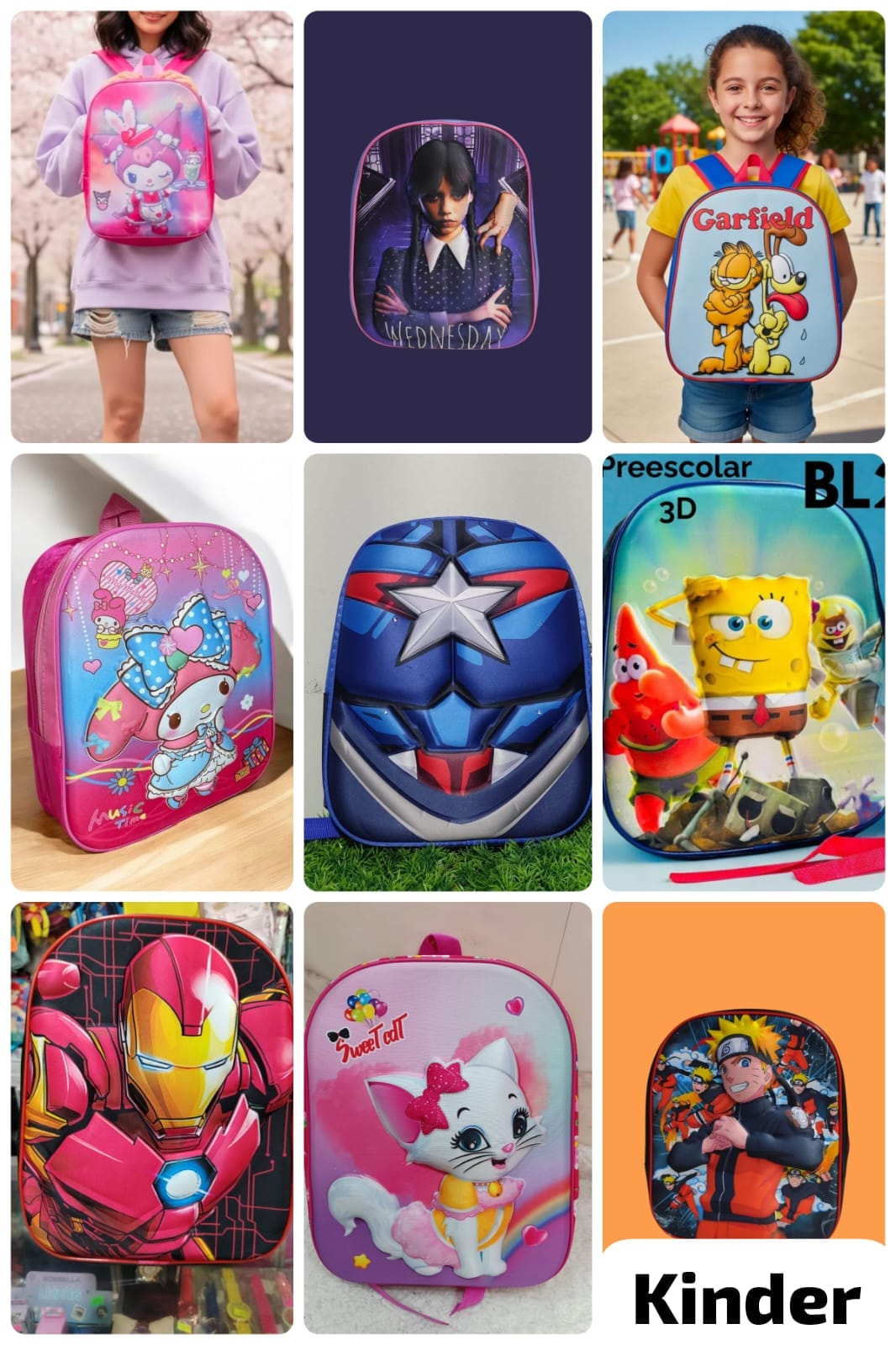 MOCHILA 3D KINDER INDIVIDUAL