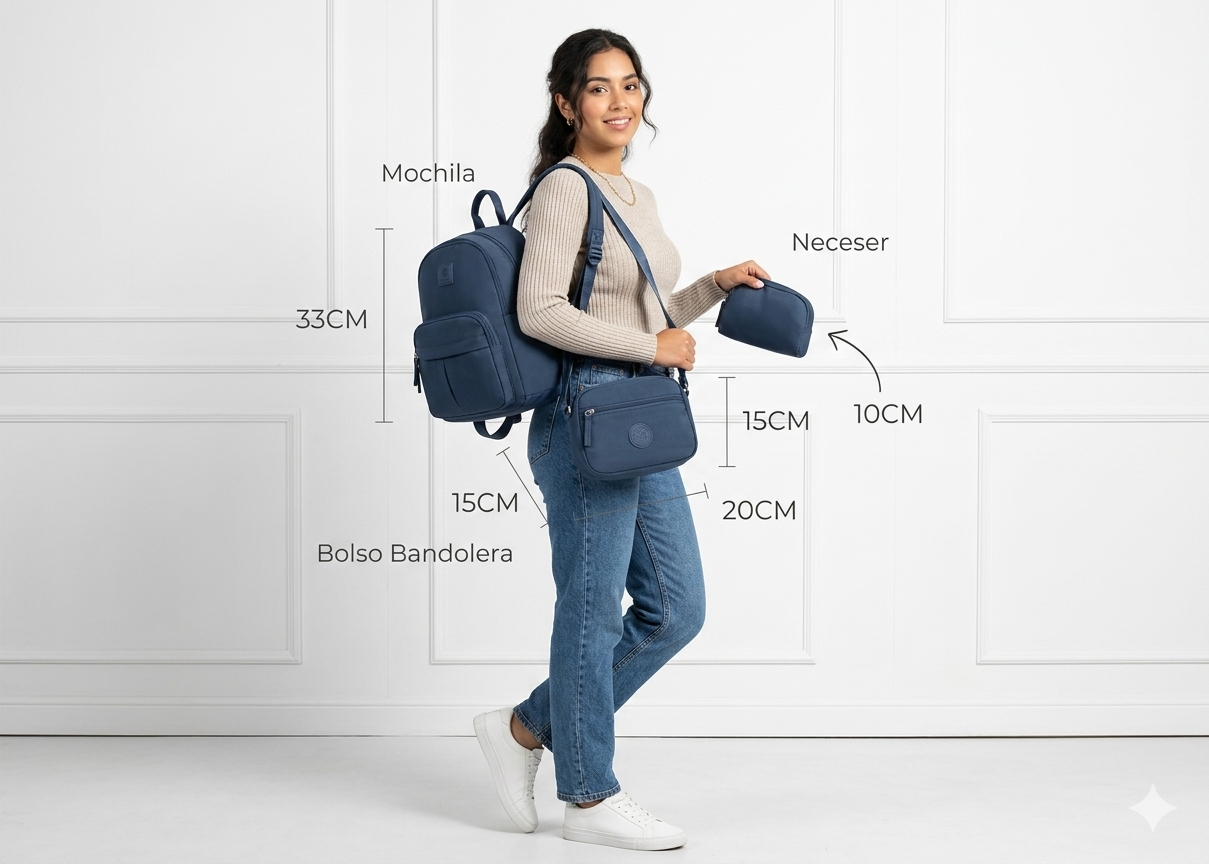 COMBO MOCHILA JUVENIL LISA 2154