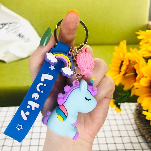 LLAVERO UNICORNIO AZUL
